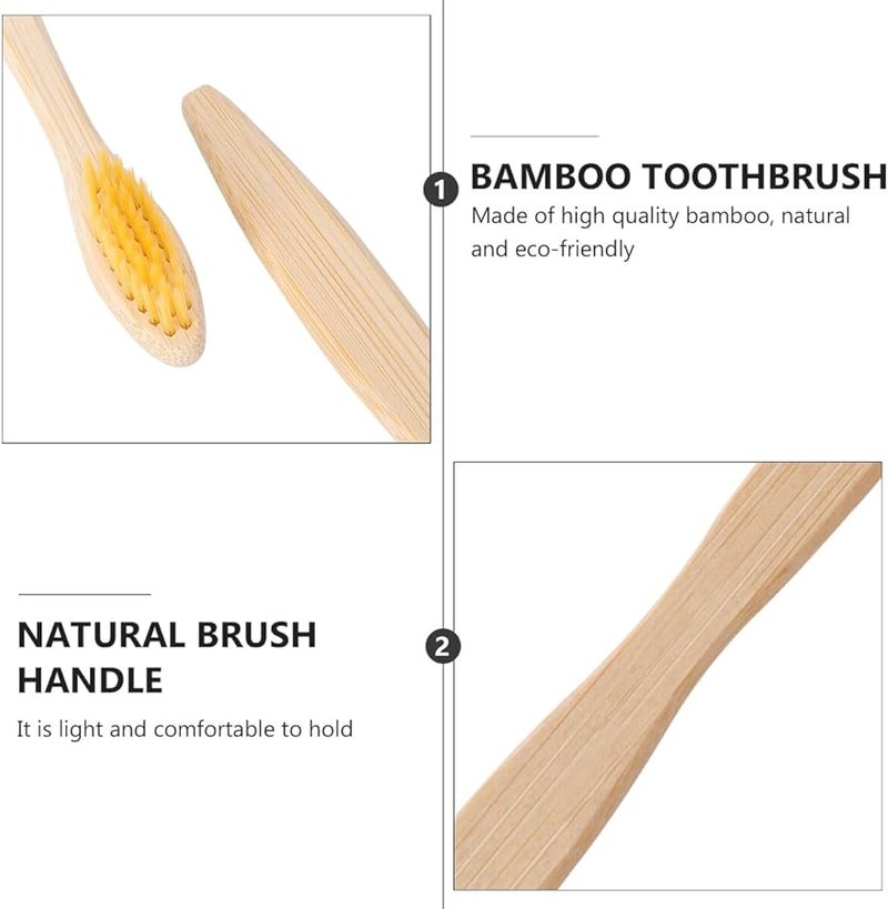 10 Pack Soft Bristles Biodegradable Toothbrushes Eco Friendly Travel Oral Care For Adults - Image 3